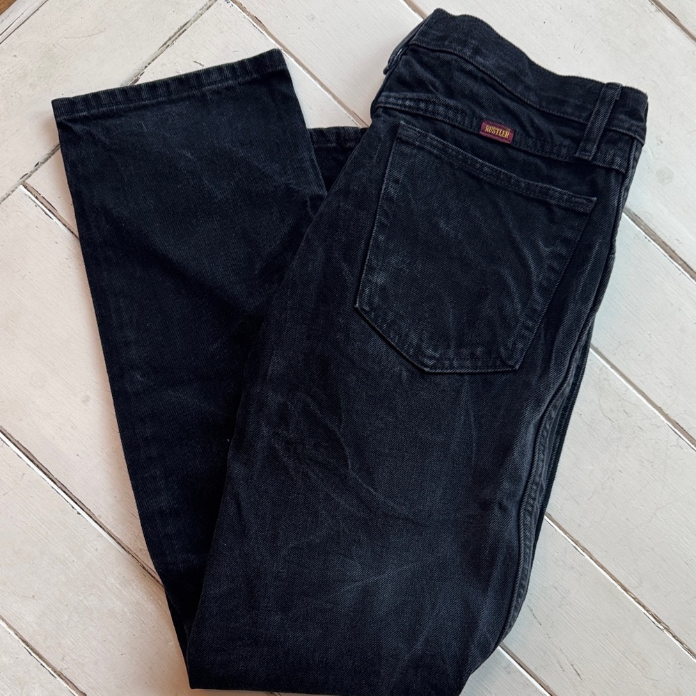 Rustler Men's Black Straight Jeans